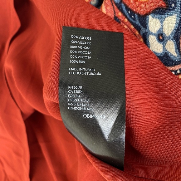 Anthropologie Sisters Gulassa Caterina Mini Skirt Blue Motif Size XS NWT - Picture 7 of 7